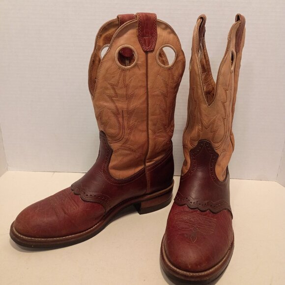 BOULET Canada Ladies 8.5 Western Boots Apache Whaler Buckskin 3131 - Picture 2 of 14